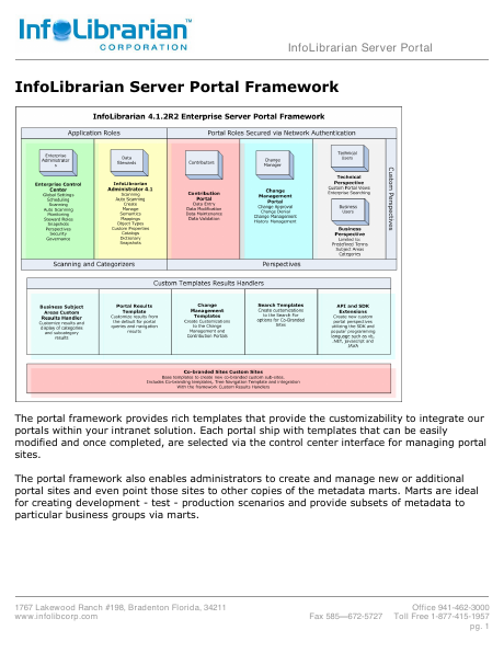 Portal Framework, page one