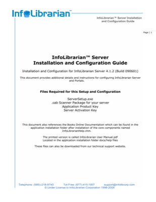 Server installation guide